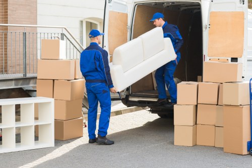 Efficient moving team handling a business relocation in Harrowonthehill